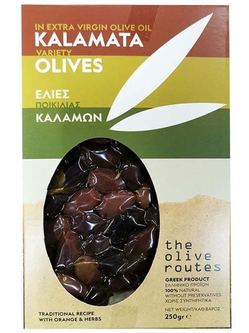 Grekiska Kalamata Oliver Jumbo (Vakumförpackad) 250g ✖ 12