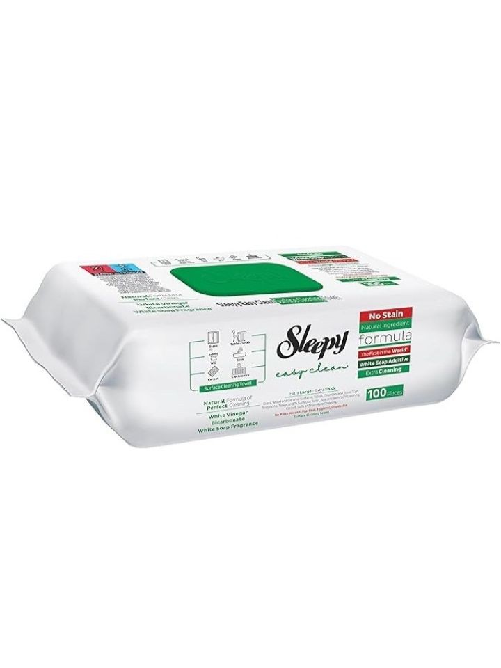 Easy Clean Yt-rengöringsservetter (Vitsåpa) 100 st ✖ 6