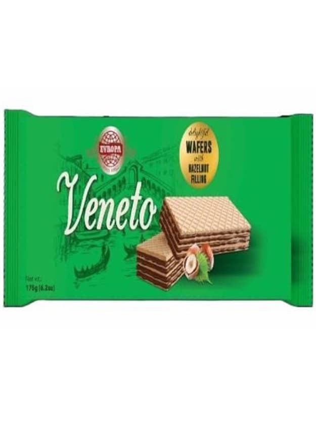 Veneto Wafers med Hasselnötsfyllning 175g ✖ 34