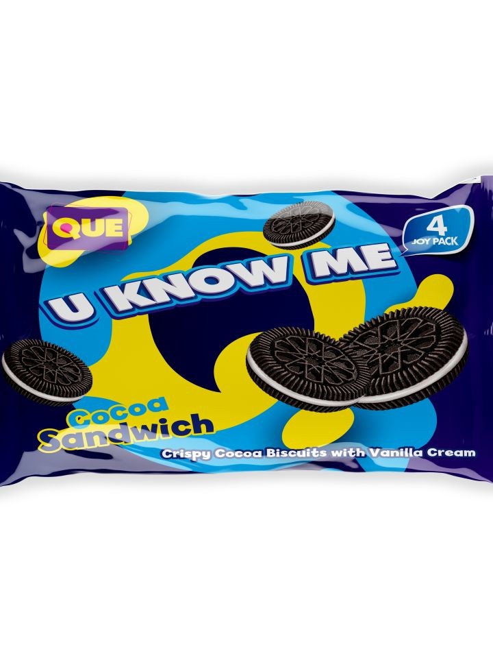 U KNOW ME - Kakaosandwichkex med Vaniljkräm 224g ✖ 20