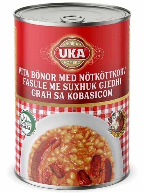 Vita Bönor med Nötköttkorv 400g ✖ 12