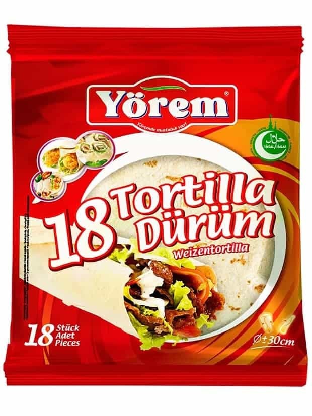 Tortilla Dürüm Lavash 30cm (18 Stycken) ✖ 8