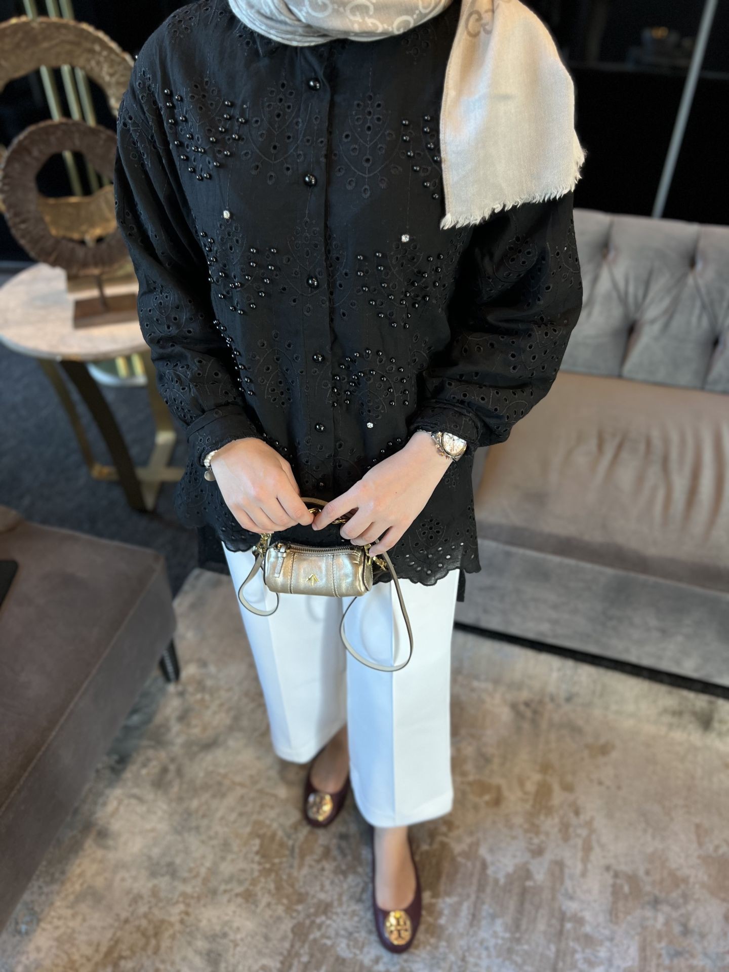 PEARLY BRODE BLOUSE