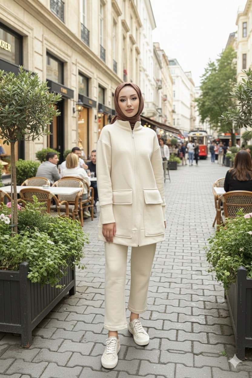 BUYUK CEPLI IKILI TAKIM - Beige