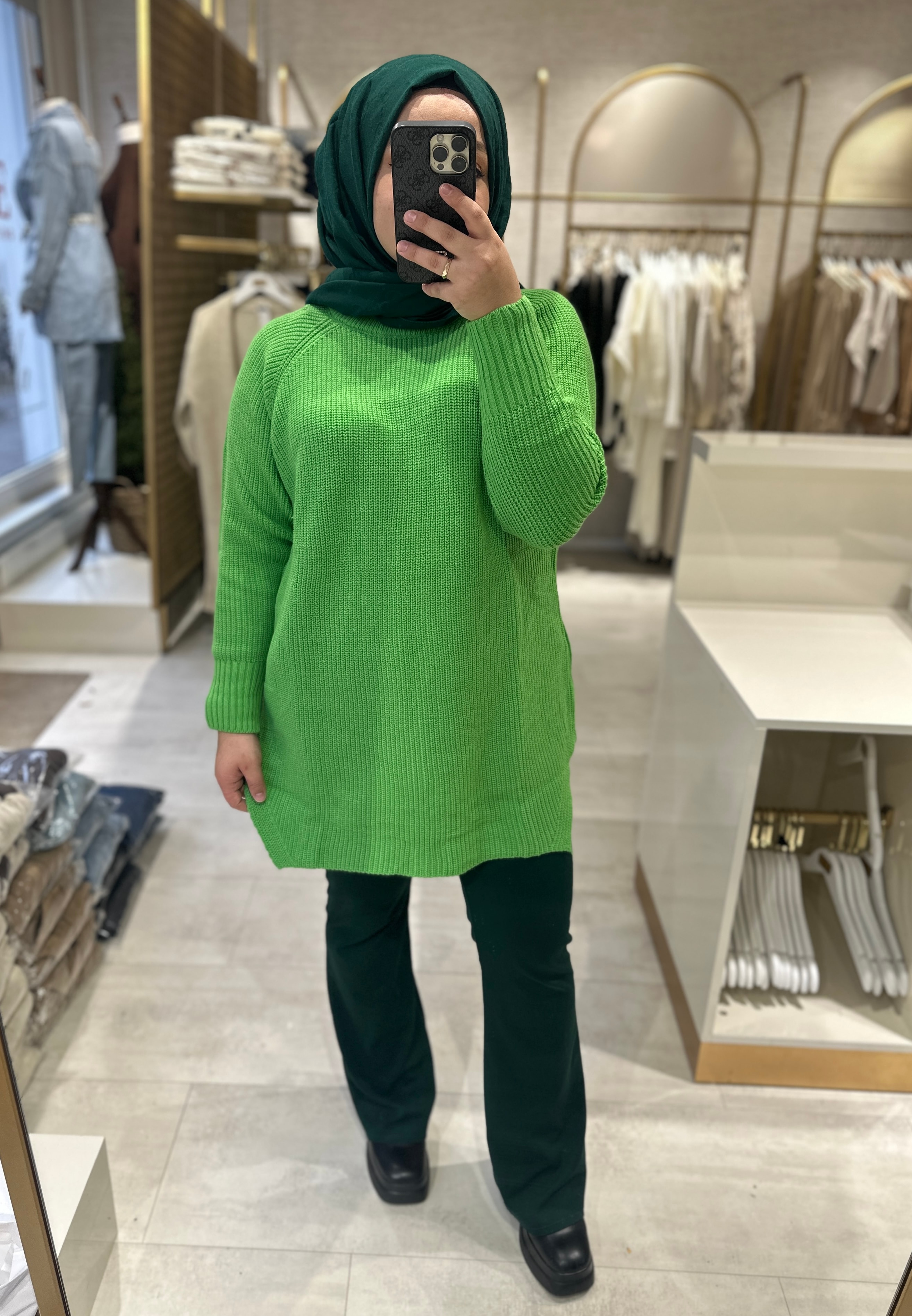 KNIT TUNIC  - Apple