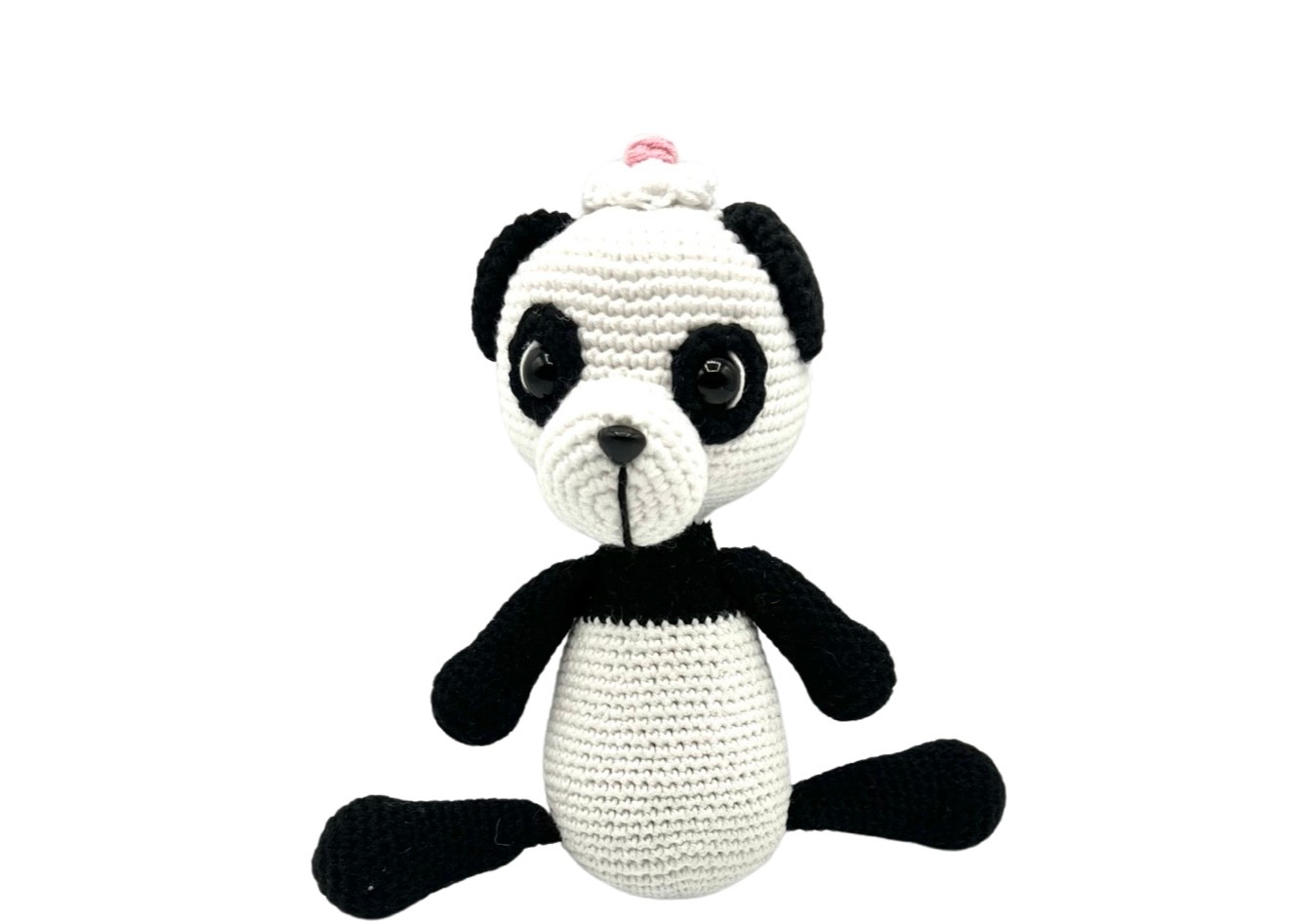 Amigurumi - Pandabär mit Blume