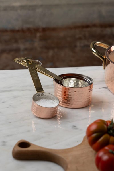 Copper measuring cups