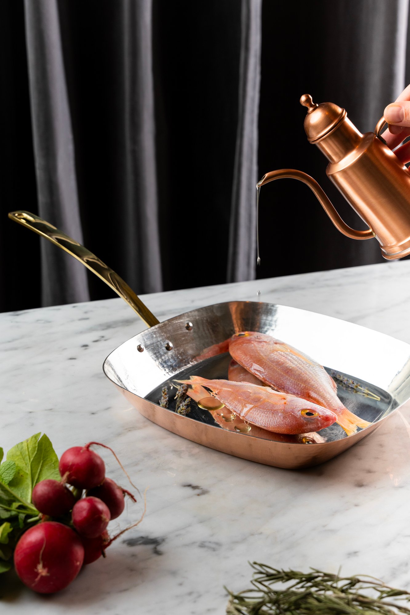 Copper Square Frying Pan