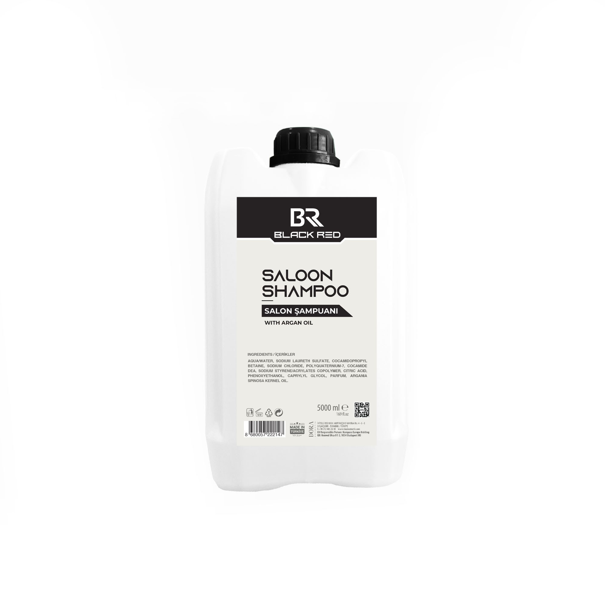 BLACKRED SALOON SHAMPOO WITH ARGAN - TROPICAL 5lt