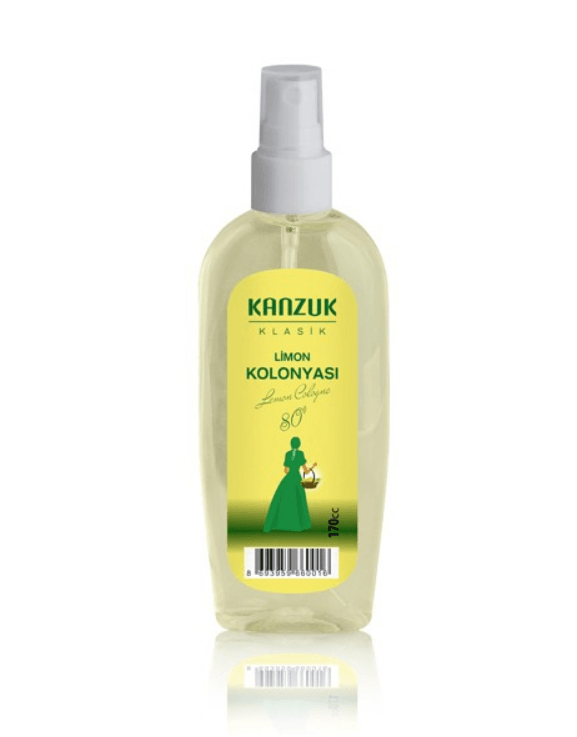 KANZUK Eau de Cologne mit Zitronenduft 170ml (6 Stück)