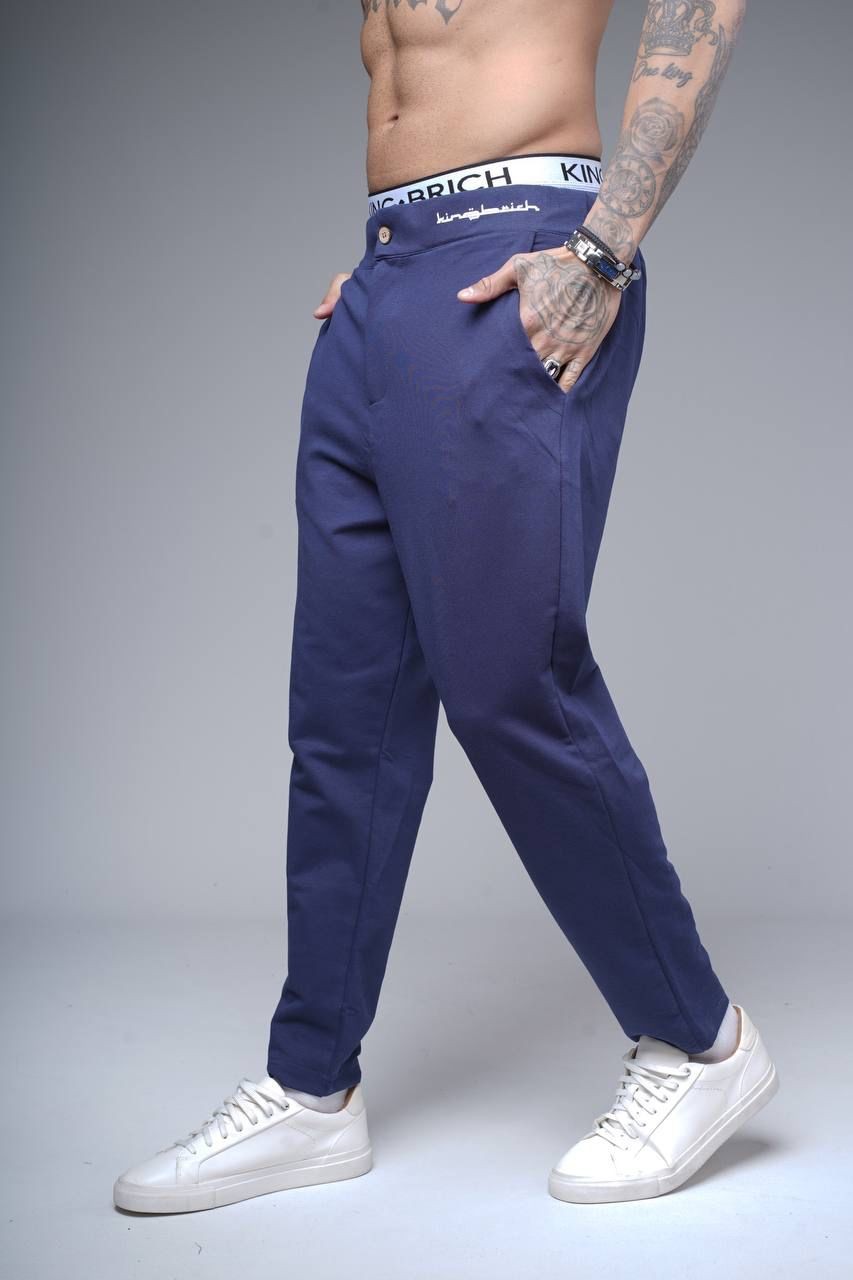 BOY FRİEND PANTALONİ - ALBASTRU INCHIS