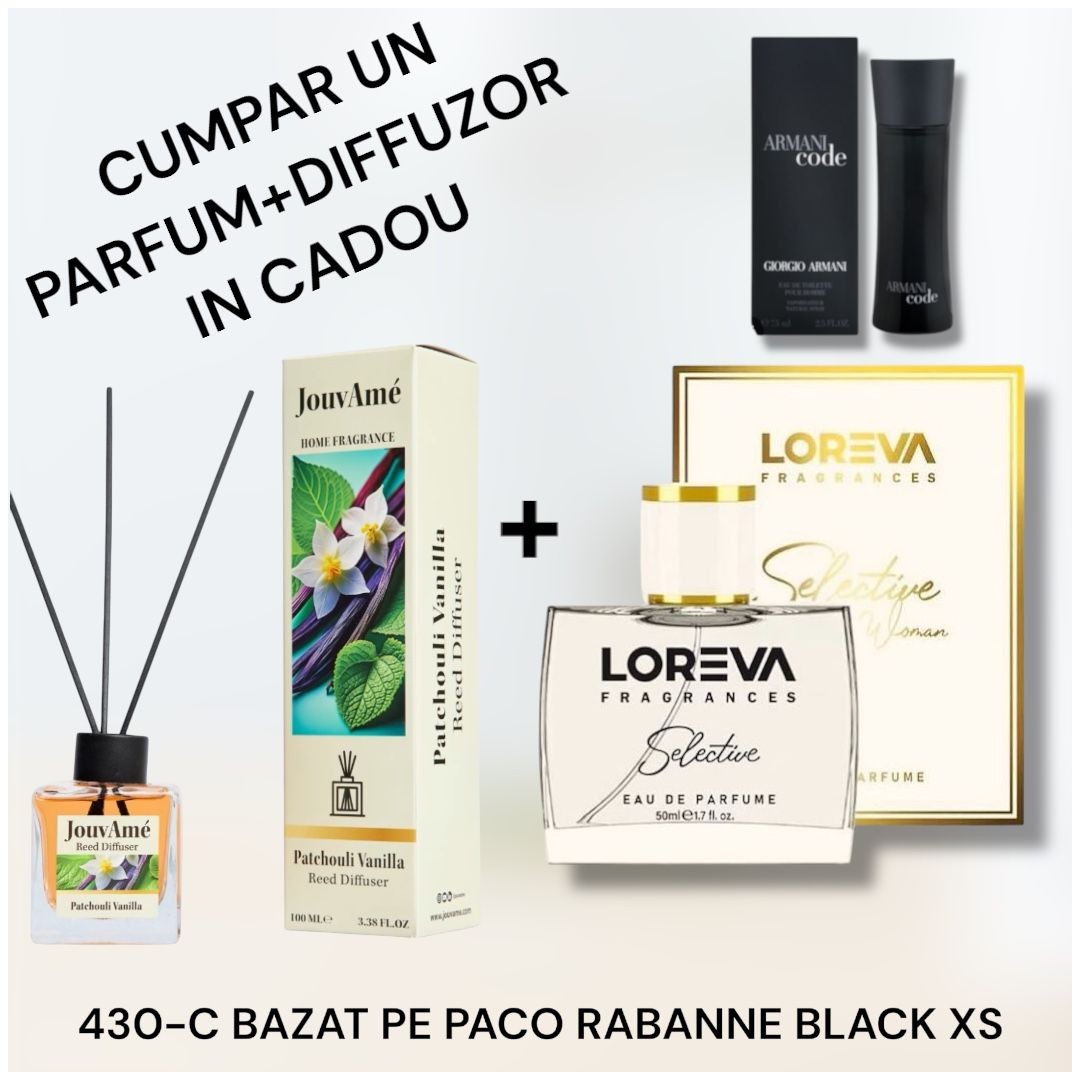 430-CLOREVA SELECTİVE BAZAT PE PACO RABANNE BLACK XS+DİFFUZOR CADOU