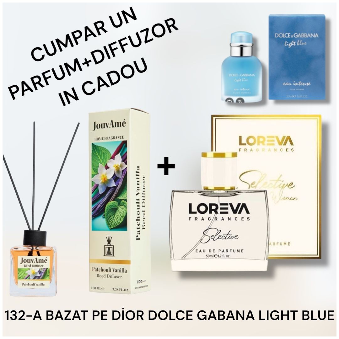 132-A LOREVA SELECTİVE BAZAT PE DOLCE GABANNA LIGHT BLUE+DİFFUZOR CADOU