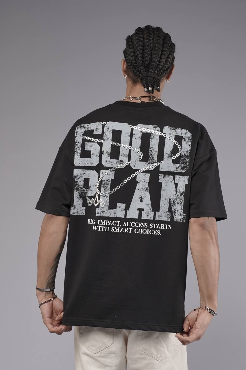 OVERSIZE TRİCOU (GOOD PLAN) - NEGRU