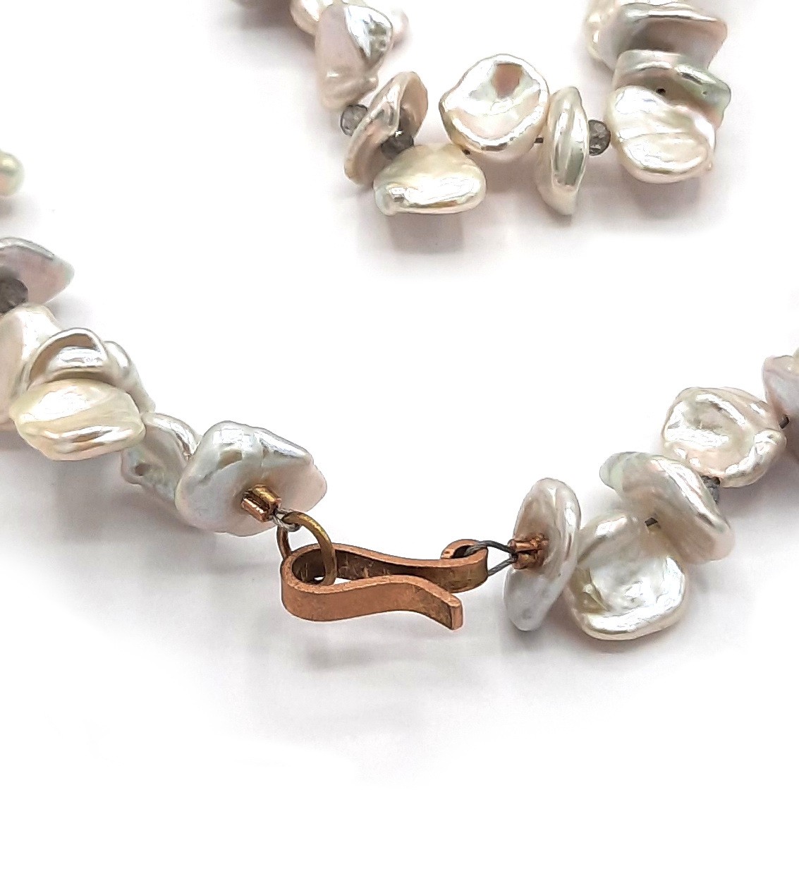 Keshi Perlen Labradorith Kette