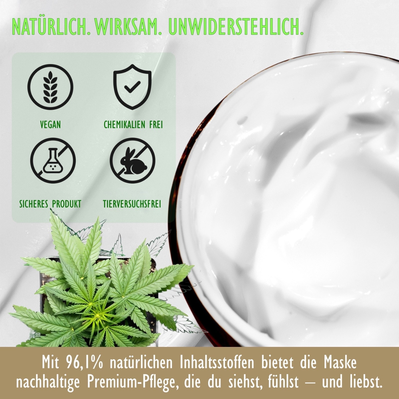 BIO Intensivpflege Haarmaske mit Hanföl 