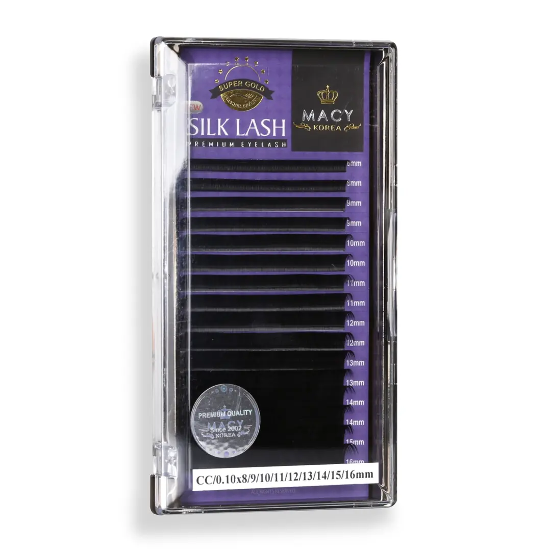 MilleniumHair Silk Lashes – Seidenwimpern J-Curl, 0,25 Mm Stärke, Gemischte Längen 8-15 Mm, 16 Streifen