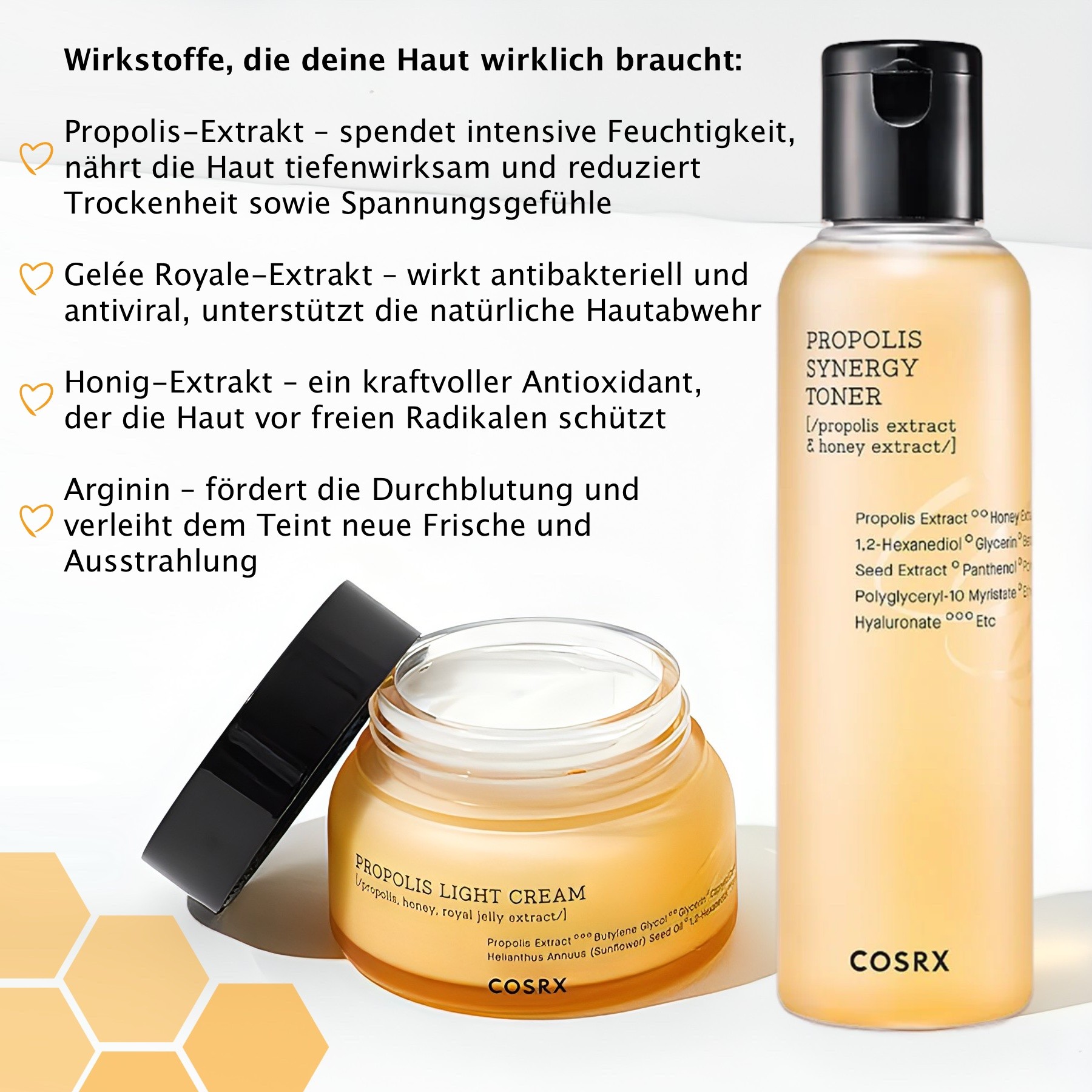 Gesicht Creme Gesichtscreme Tagescreme Pflegecreme COSRX Propolis Light Cream