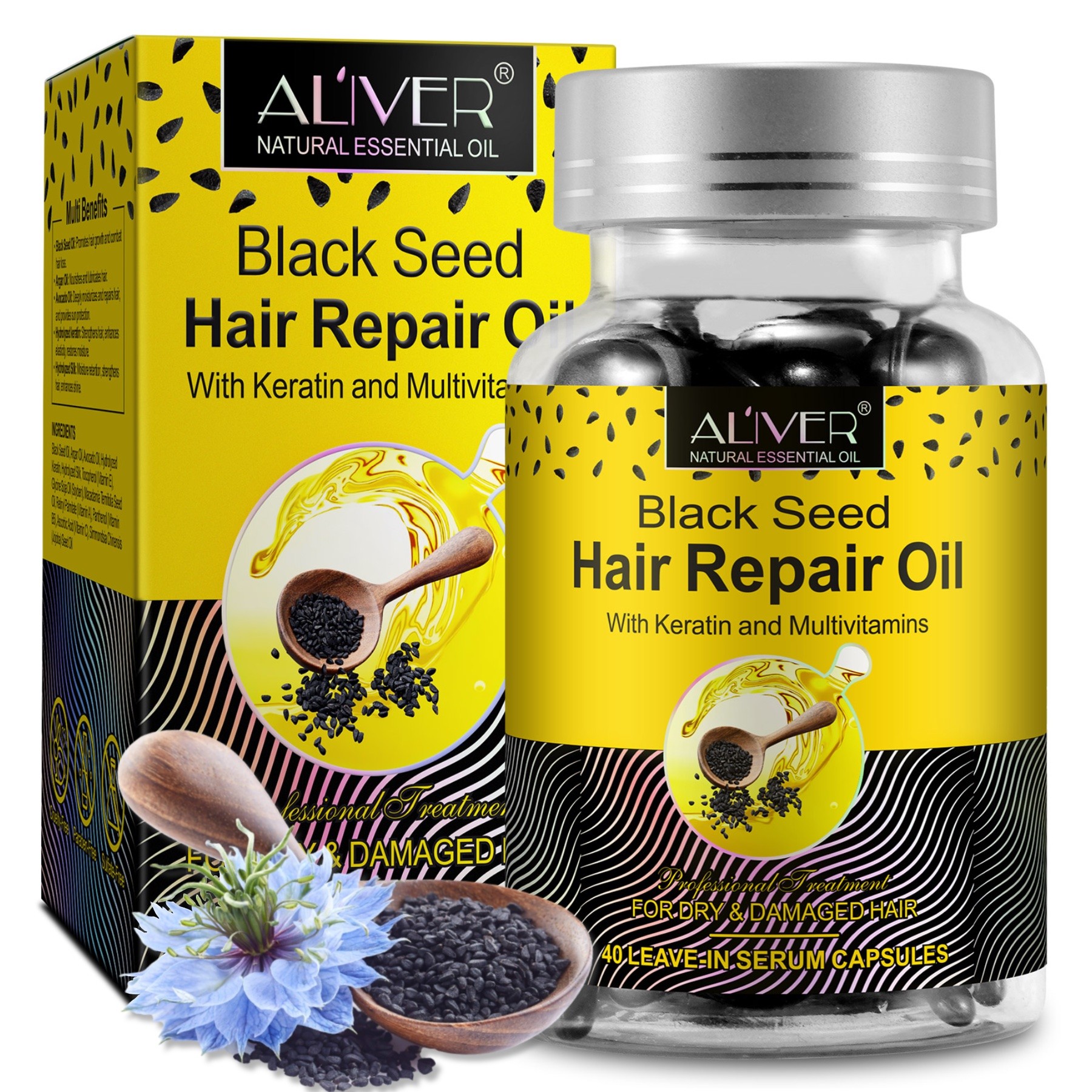 Schwarzkümmelöl Haaröl Haarwachstum Kopfhaut Haarpflege in Kapseln Bio Vegan