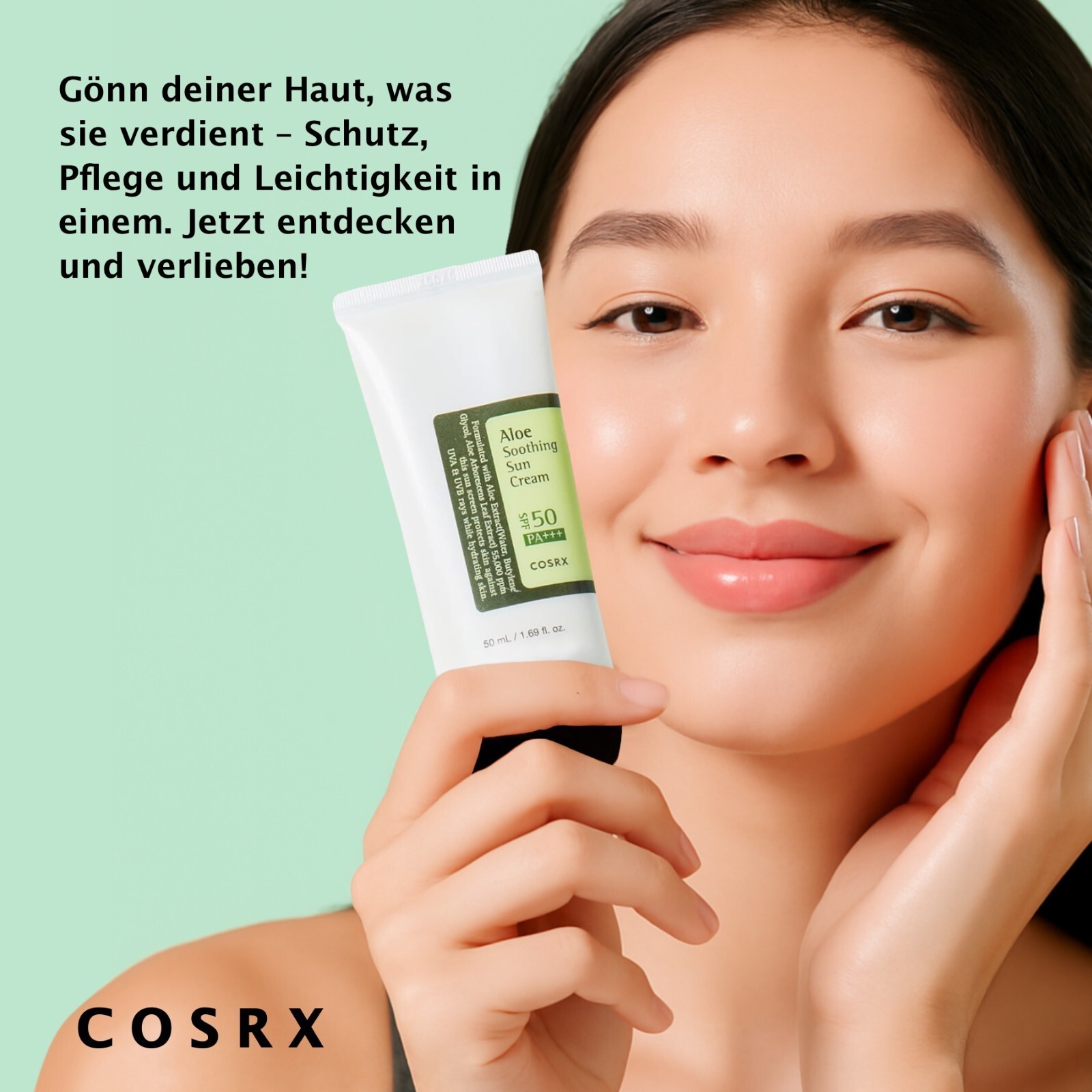 COSRX Sonnencreme mit Aloe Vera Soothing Sun Cream SPF 50+