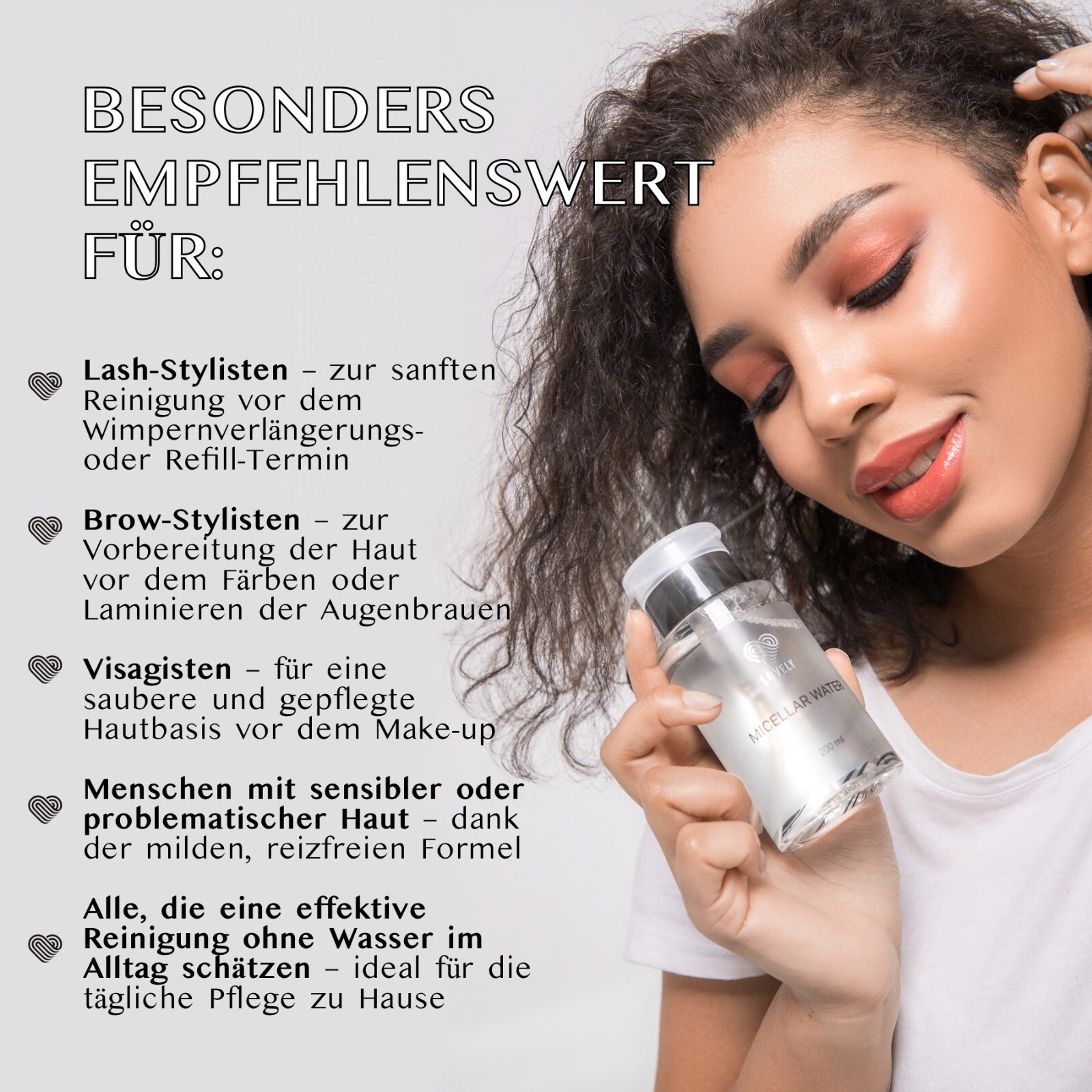 Mizellenwasser für Wimpernverlängerung 