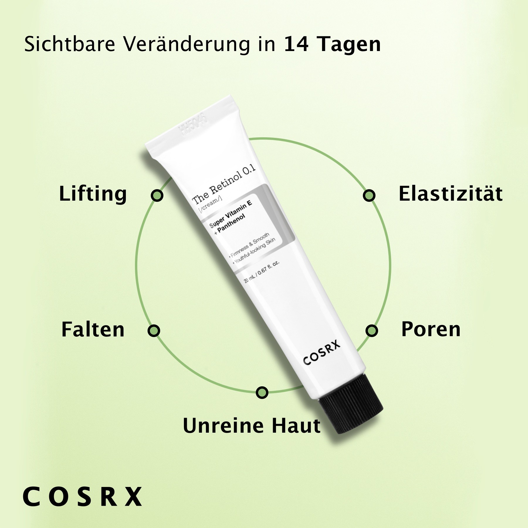 COSRX Retinol 0.1 Anti-Aging Gesichtscreme mit Hyaluronsäure