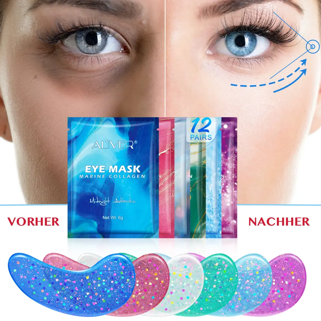 Retinol Augencreme & Augenpads Set – Mit Hyaluronsäure Gegen Augenringe, Falten & Tränensäcke (12 Paare + 15 G)