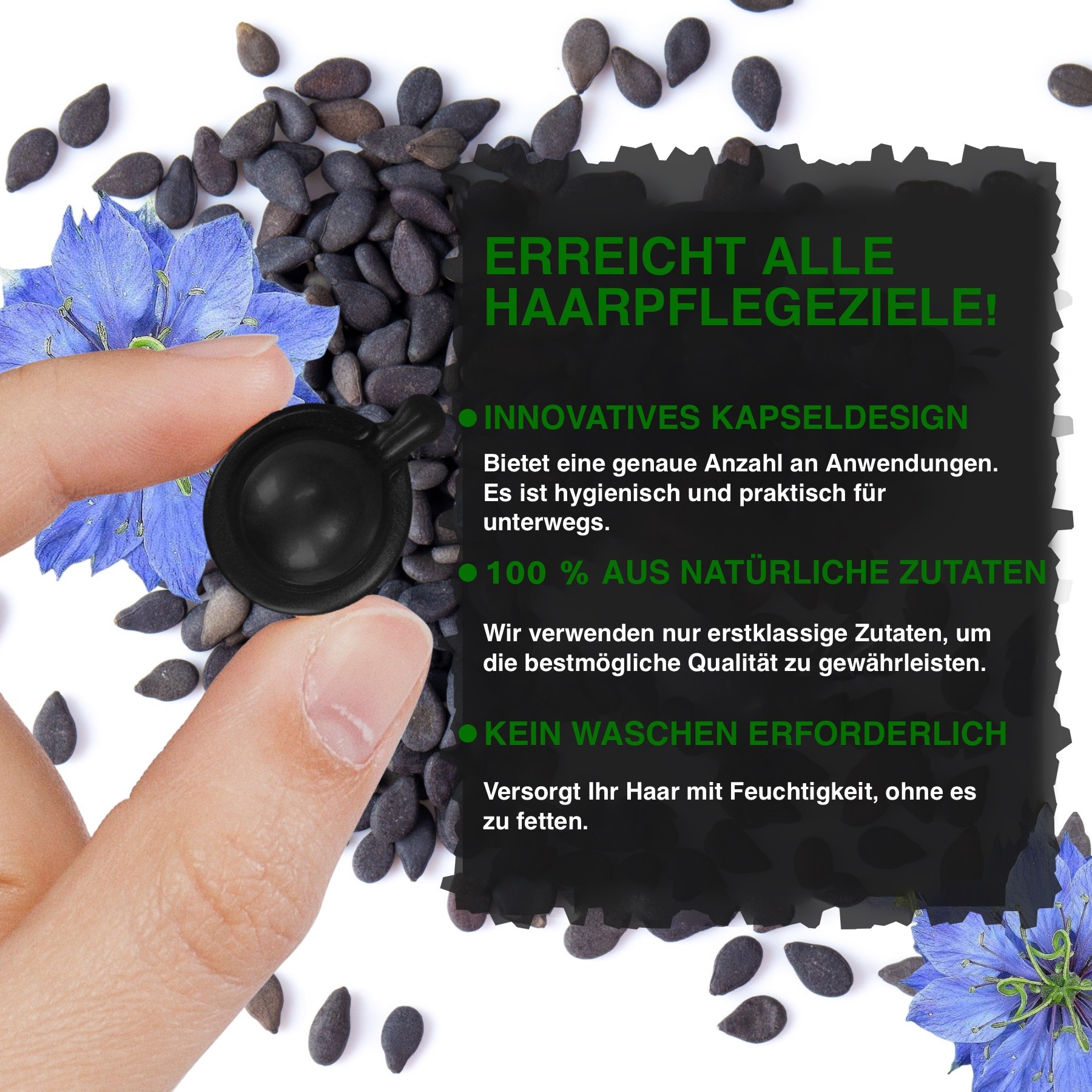 Bio Vegan Haarpflege Schwarzkümmelöl in Kapseln 