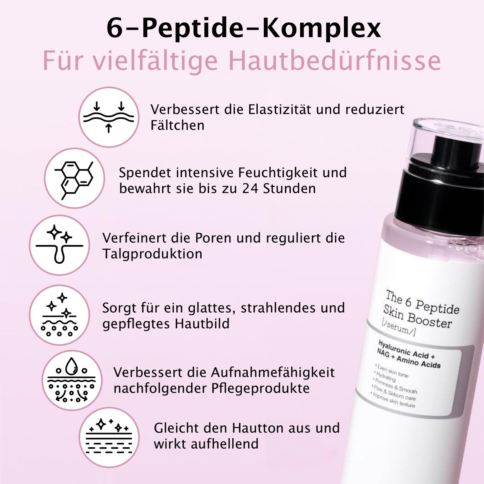 COSRX The 6 Peptide Skin Booster Collagen Gesichtsserum mit Hyaluronsäure