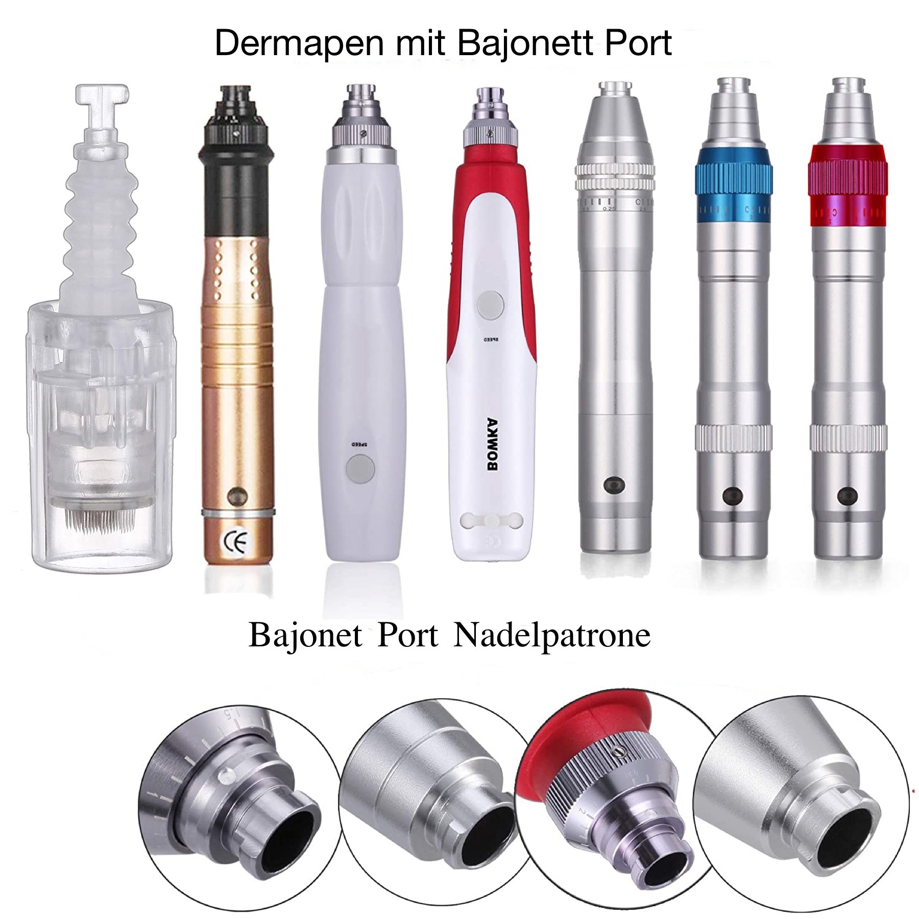 Nadelpatronen Bajonett Ersatz Nadelpatronen für Dermapen Geräte mit Bajonett Port