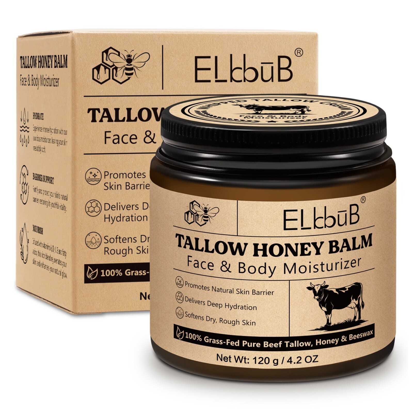 Hautpflegecreme Rindertalg Honig Beef Tallow 