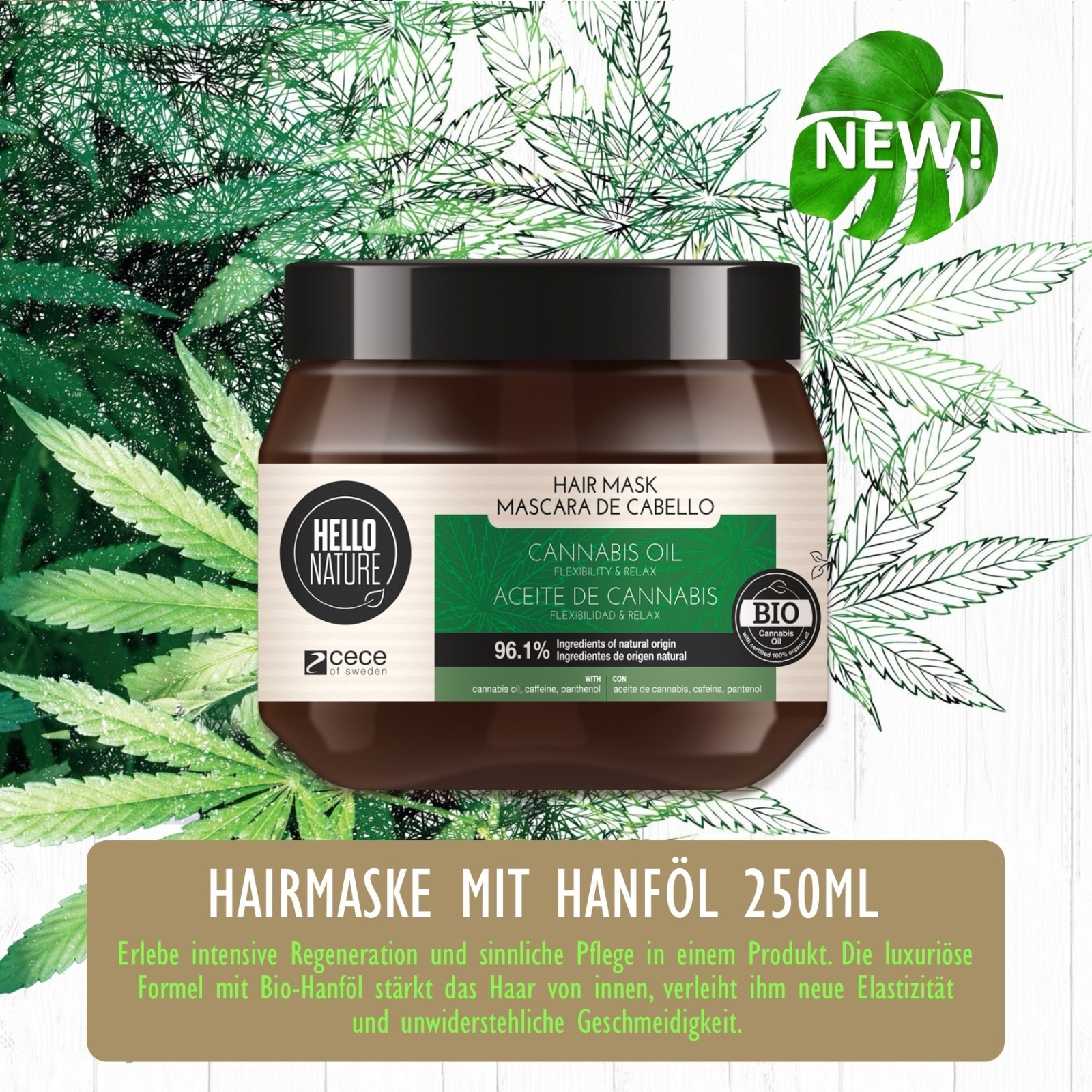 BIO Intensivpflege Haarmaske mit Hanföl 