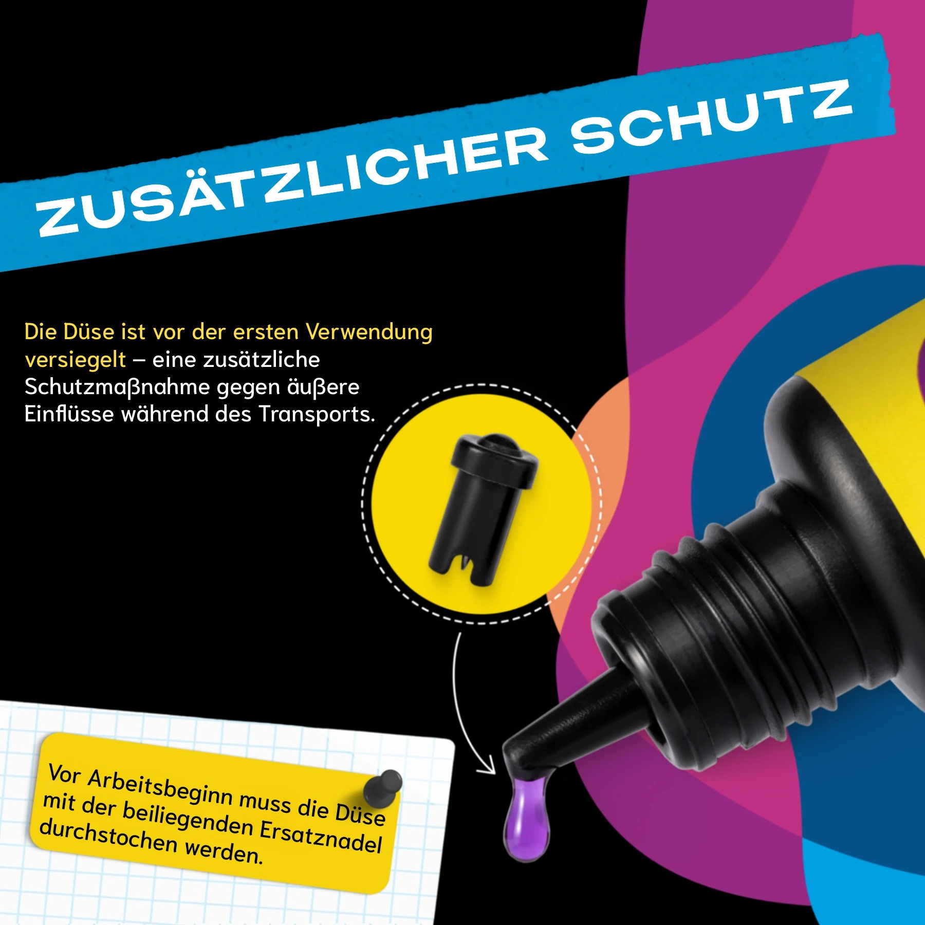 UV Wimpernkleber für Wimpernverlängerung in 4 Farben 