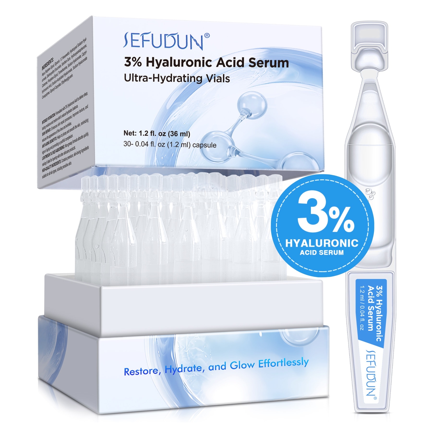 Anti-Aging Anti-Falten Hyaluron Serum 3% Ampullen