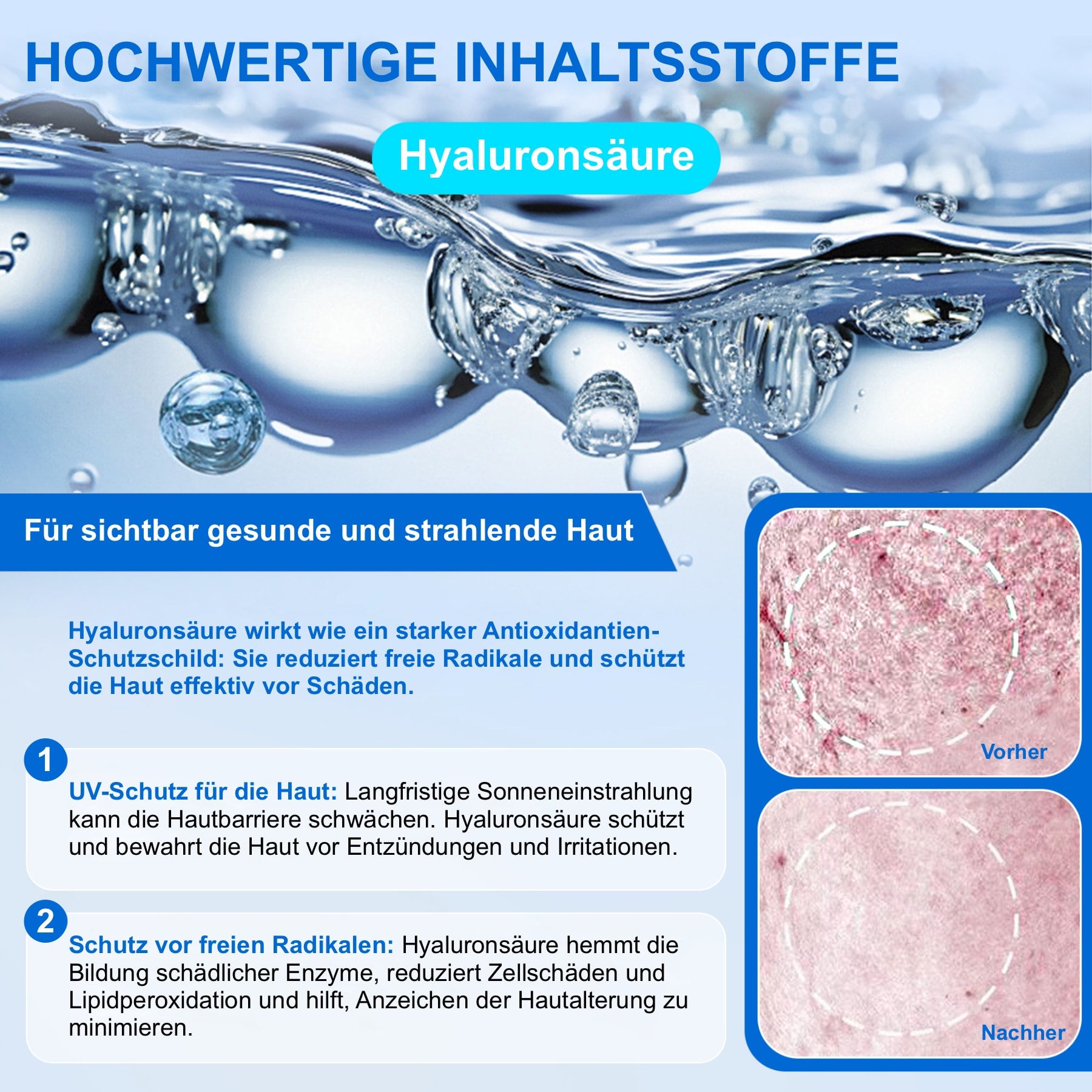 Anti-Aging Anti-Falten Hyaluron Serum 3% Ampullen