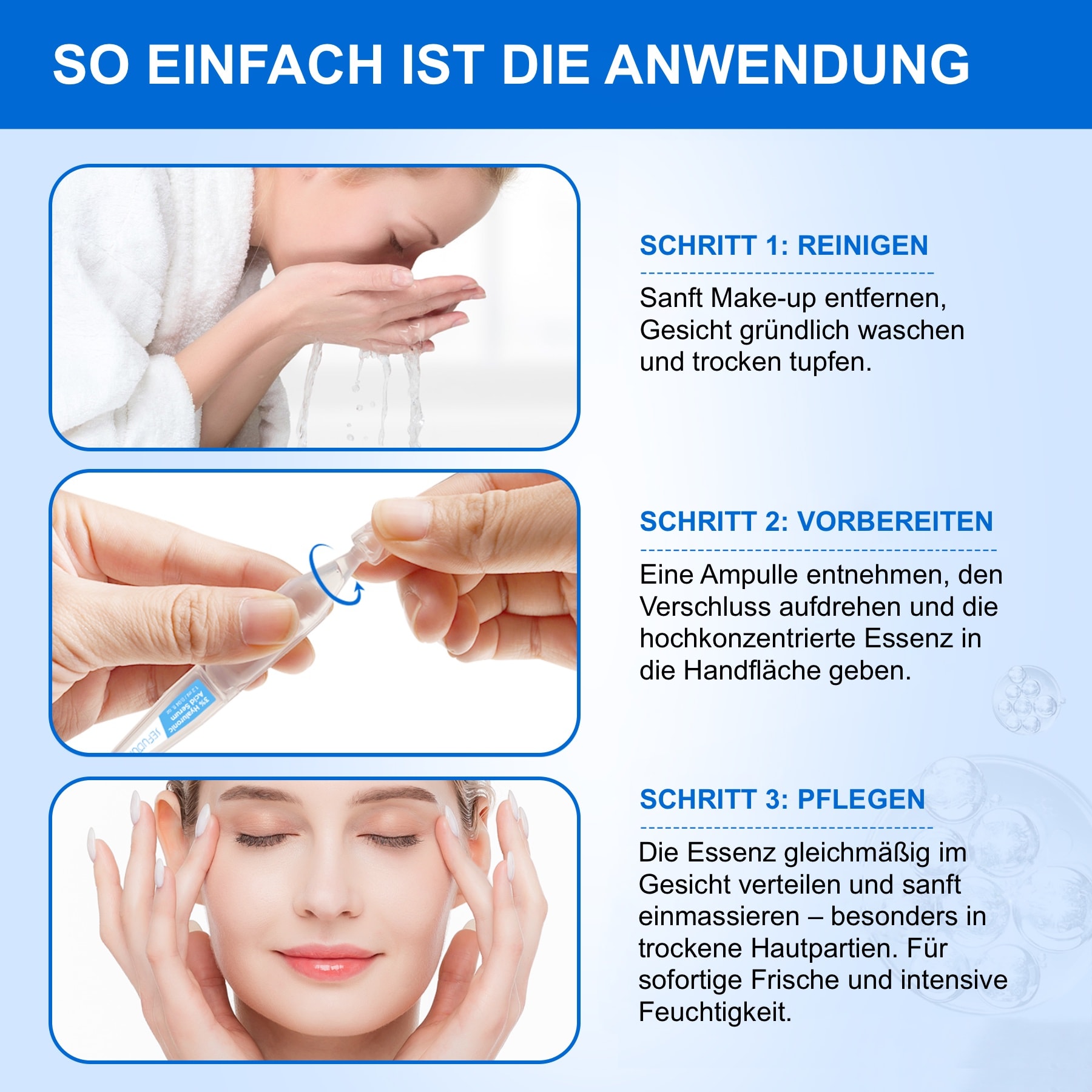 Anti-Aging Anti-Falten Hyaluron Serum 3% Ampullen