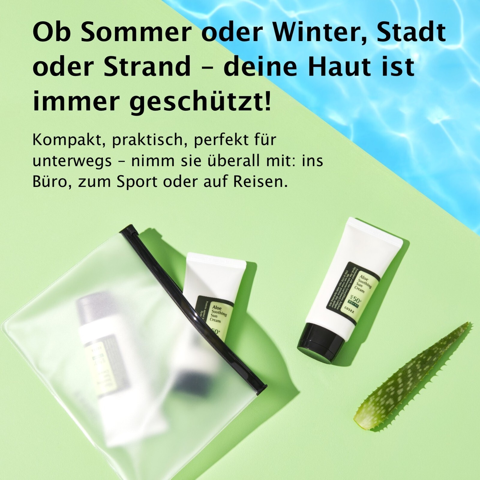 COSRX Sonnencreme mit Aloe Vera Soothing Sun Cream SPF 50+