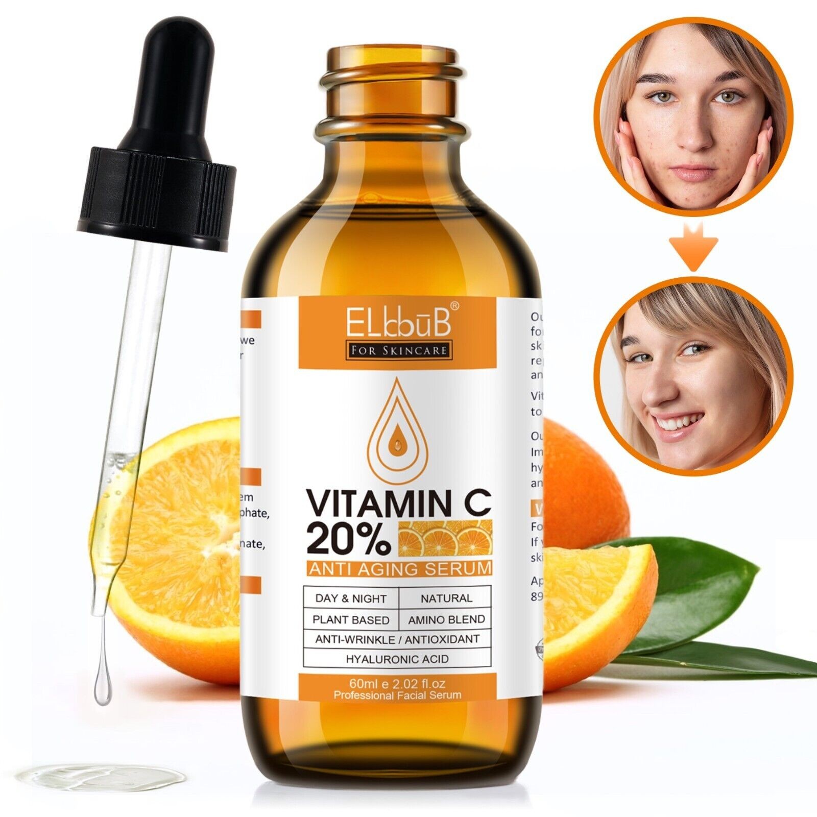 Anti Aging Gesichtsserum mit Vitamin C und E 