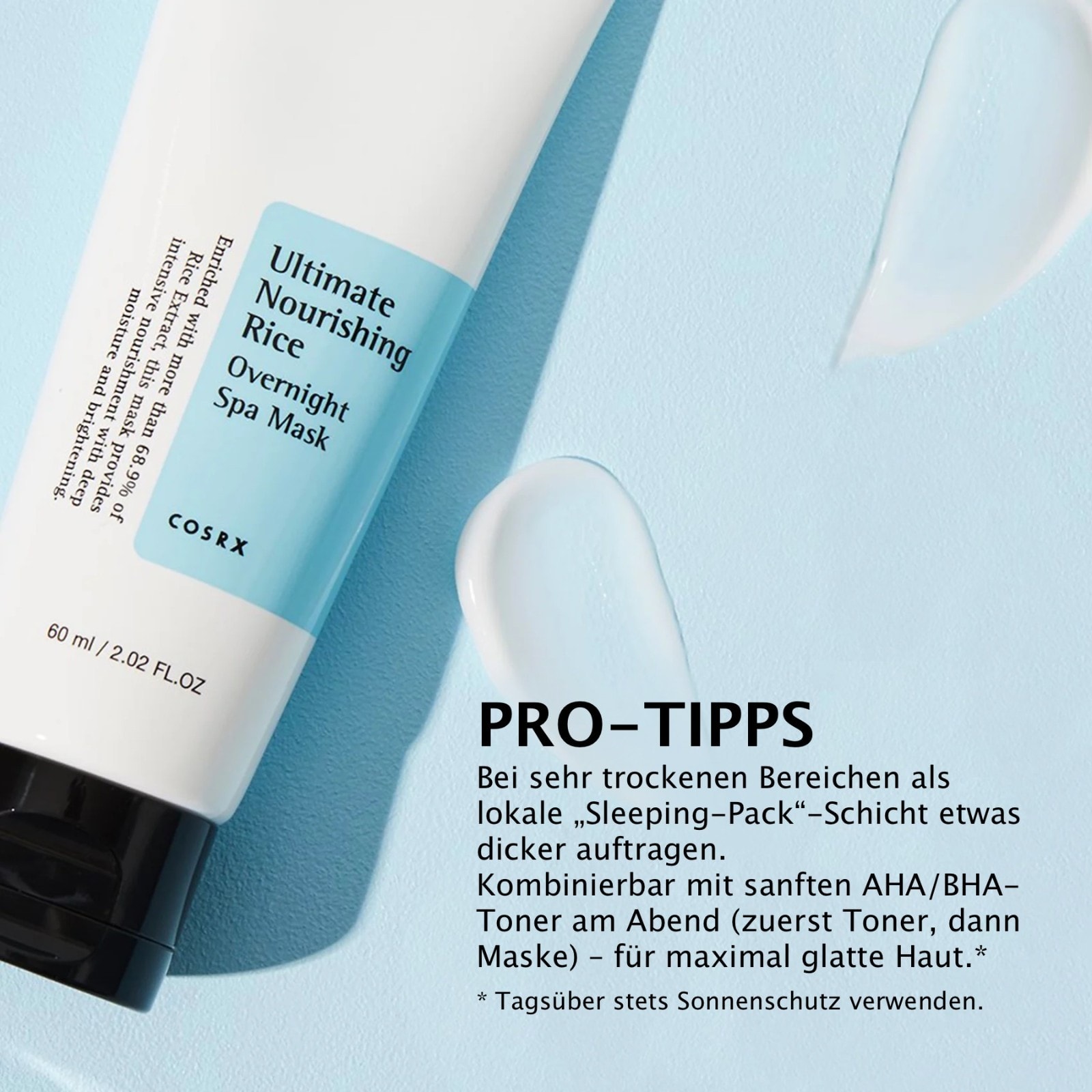 Gesichtsmaske Feuchtigkeitscreme COSRX Ultimate Nourishing Rice Spa Mask Vegan
