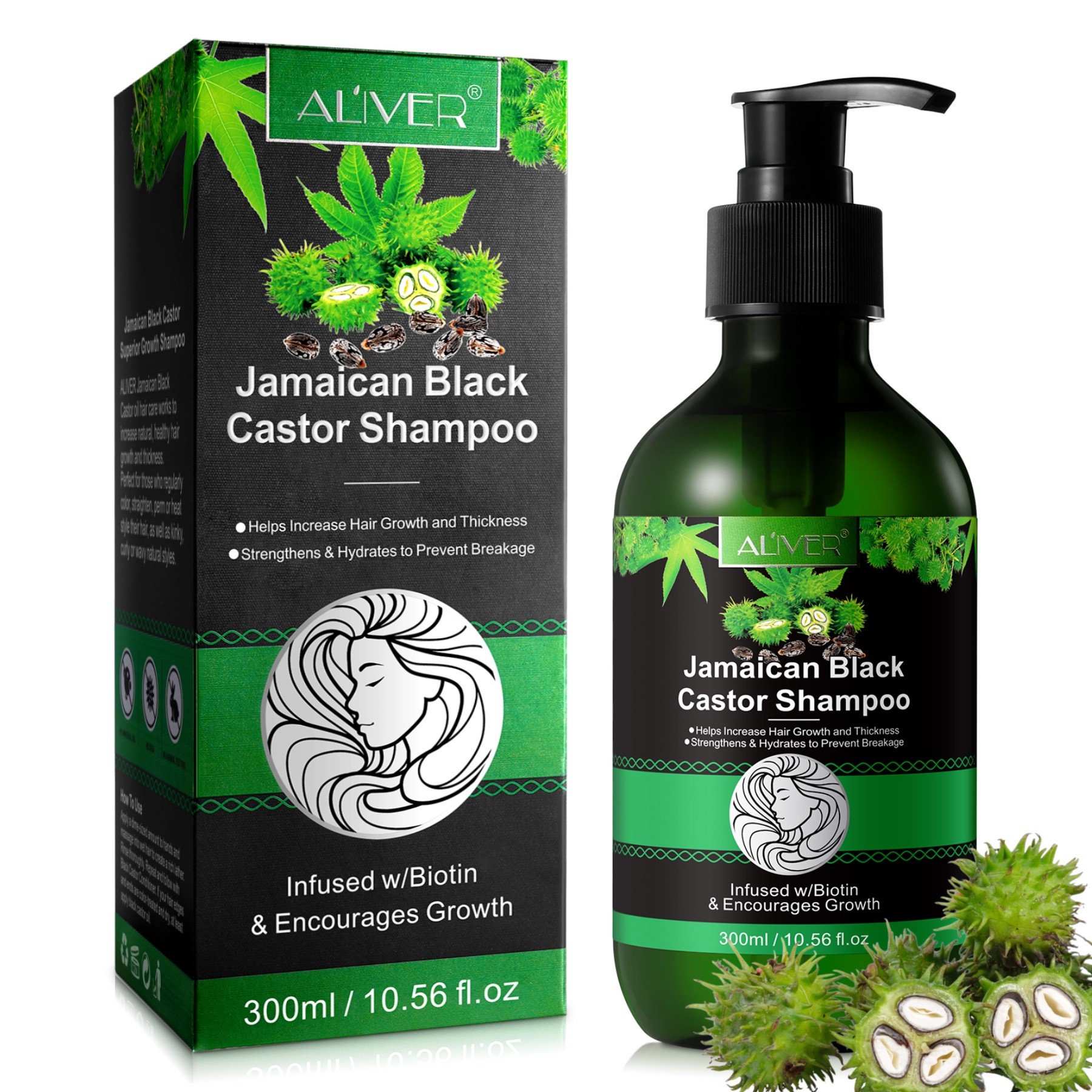 Bio Vegan Shampoo mit Schwarze Rizinusöl 