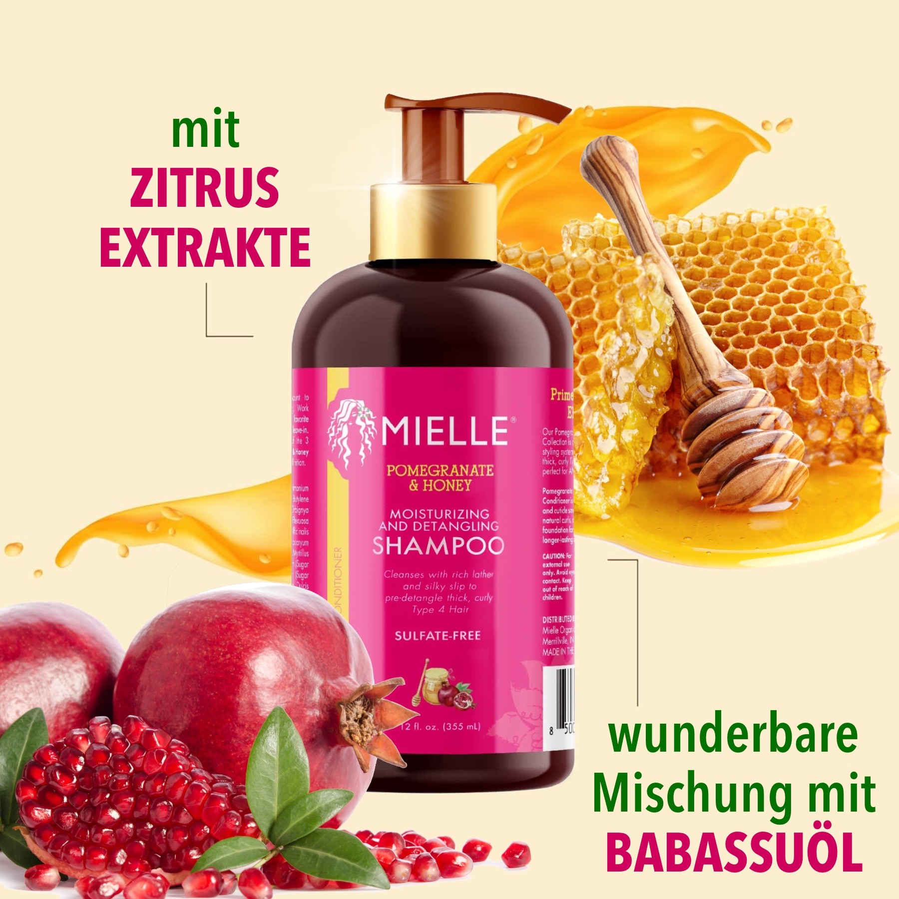 Haarpflege Set: Shampoo und Conditioner Pomegranate & Honey 