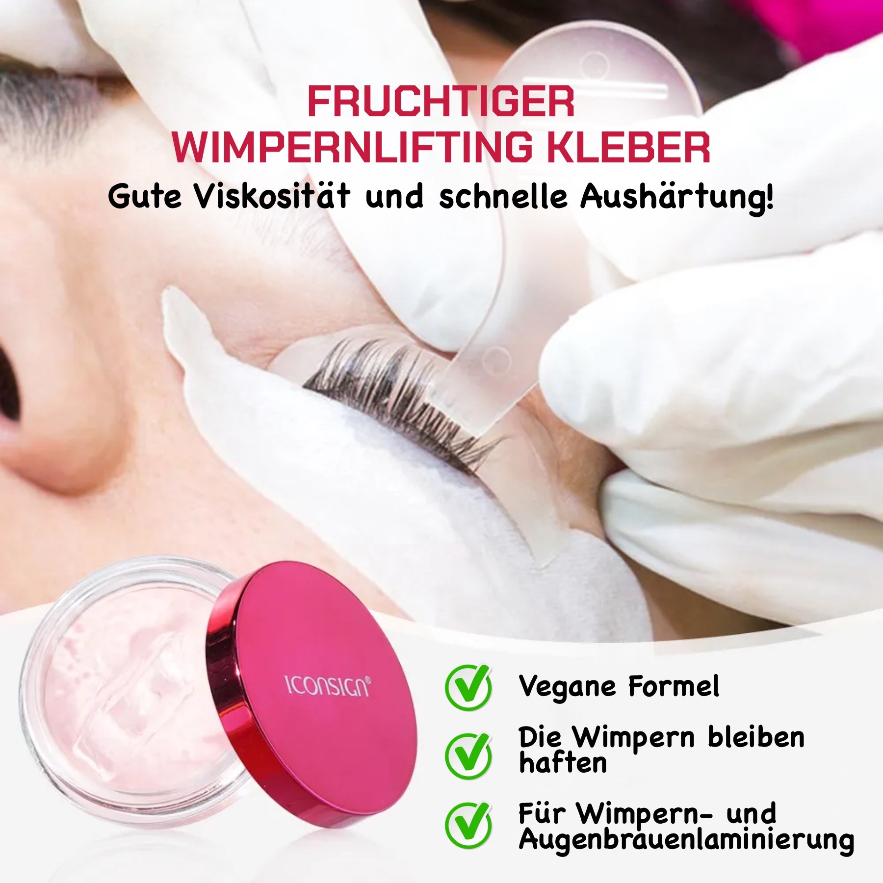 Wimpernlifting Set der 2 Generation mit Cream Kleber