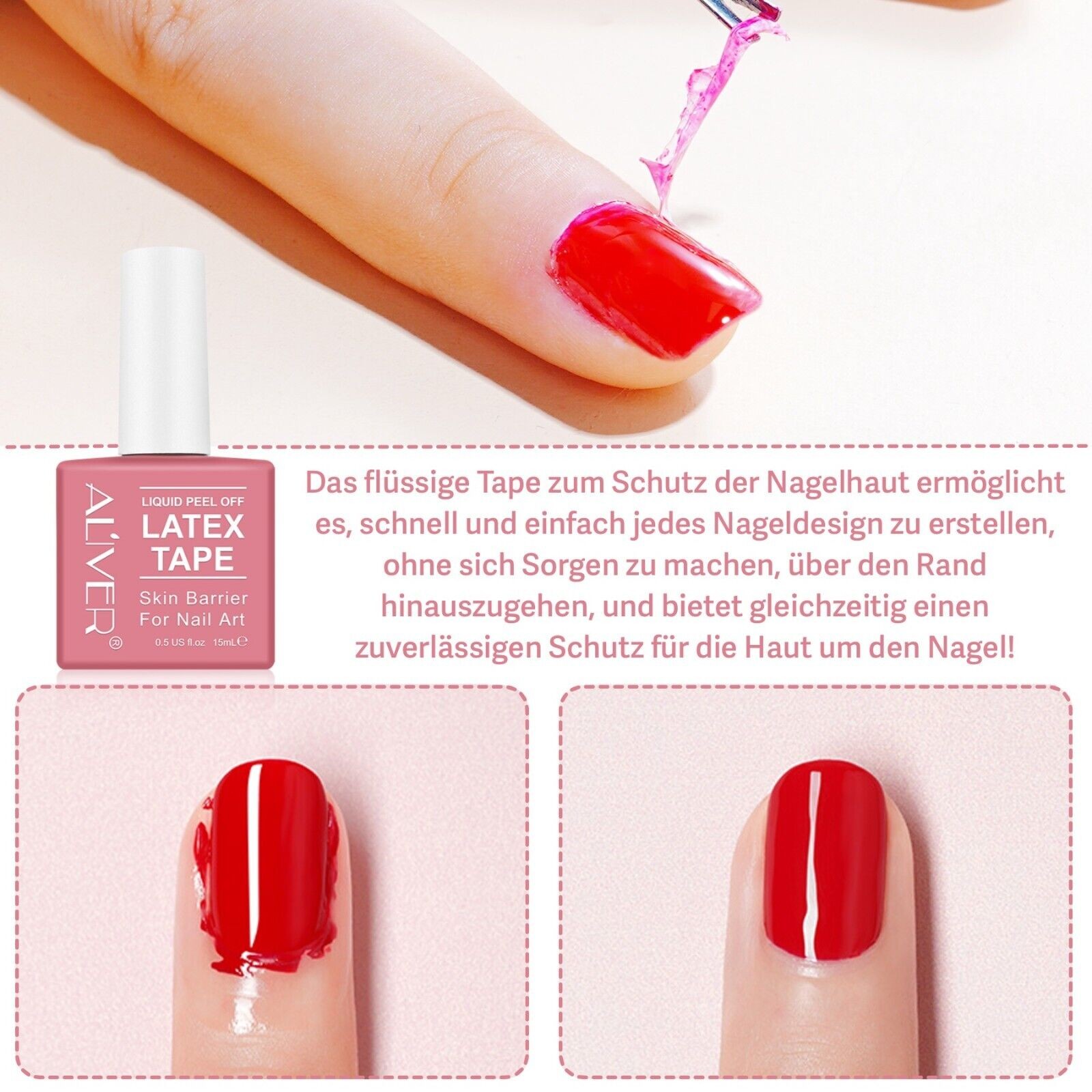 Nagelhautschutz Nail Art Design Skin Cover Latex Tape