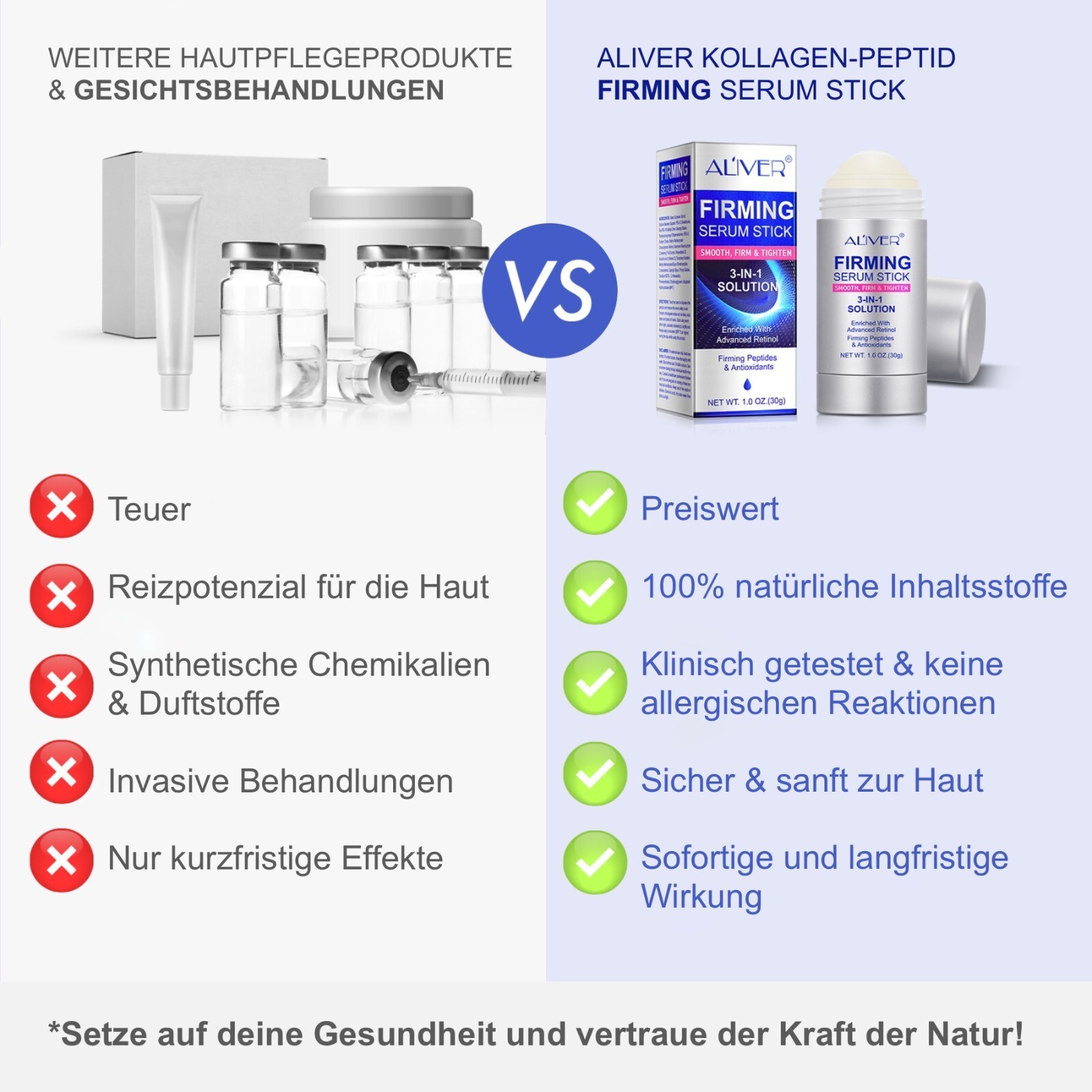 Anti-Aging Anti Falten Retinol Serum Hautpflege Straffung Feuchtigkeit Stick