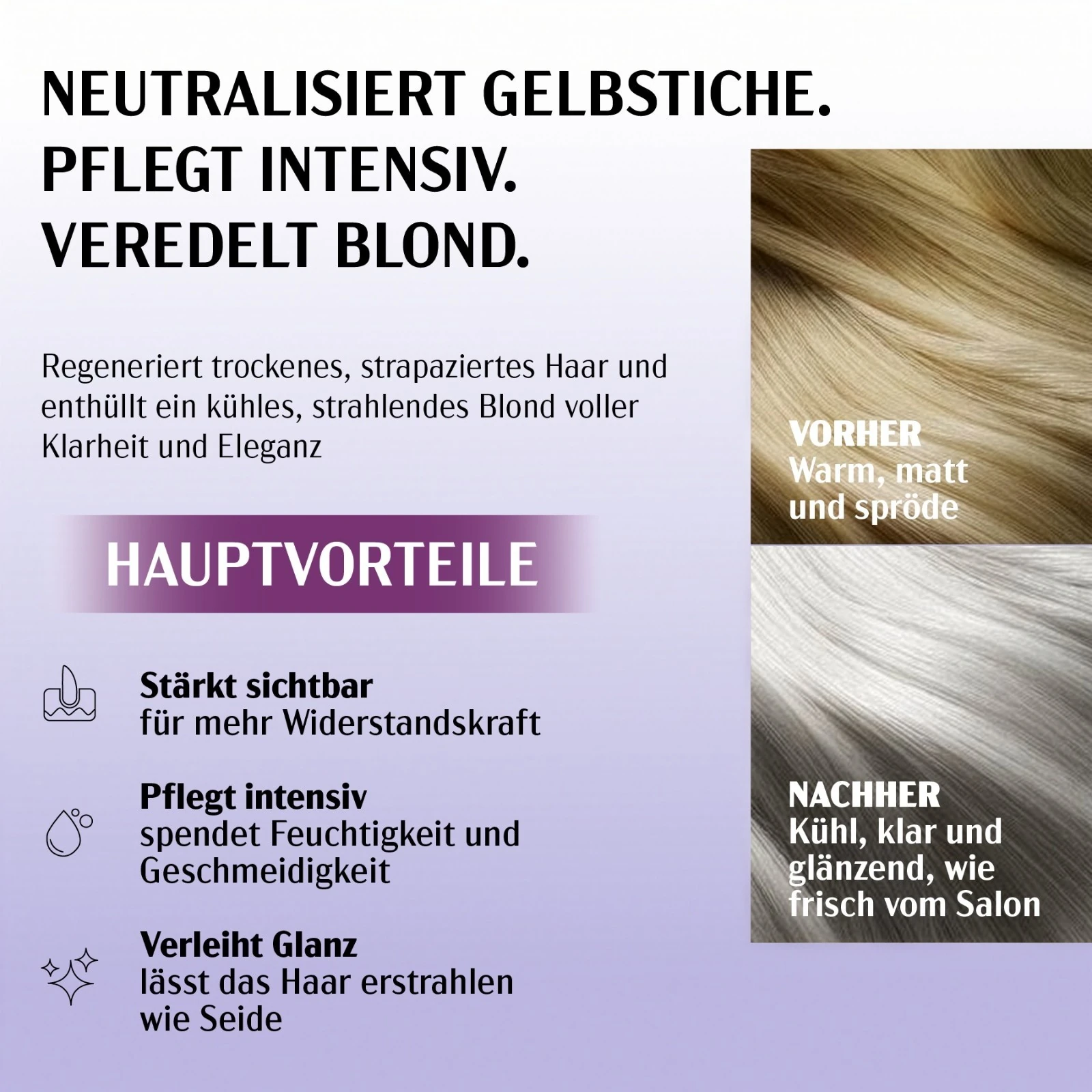 Karseell Purple Haarmaske  für Blondes, Blondiertes, Graues Haar 