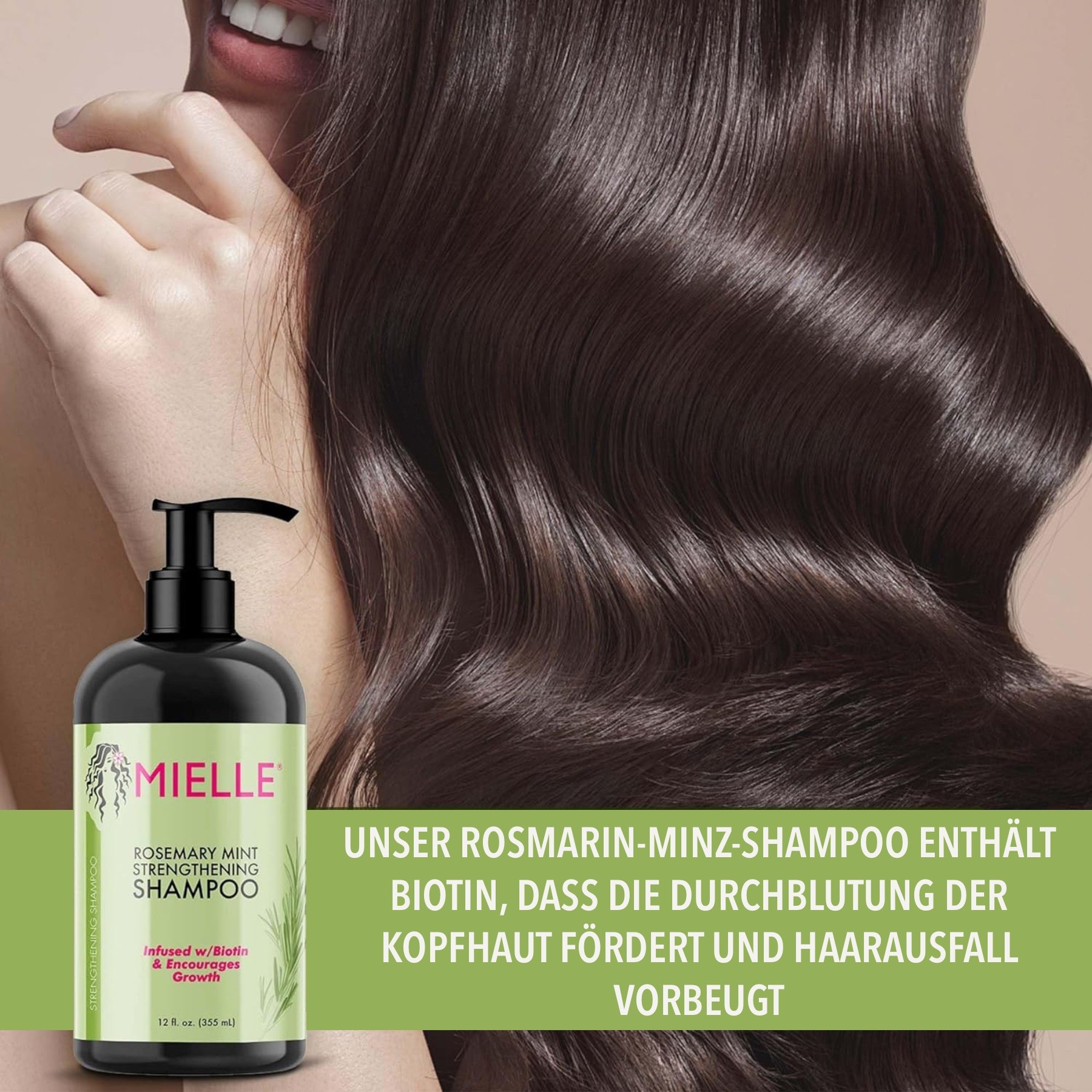 Shampoo Rosmarin und Mint für Haarwachstum 