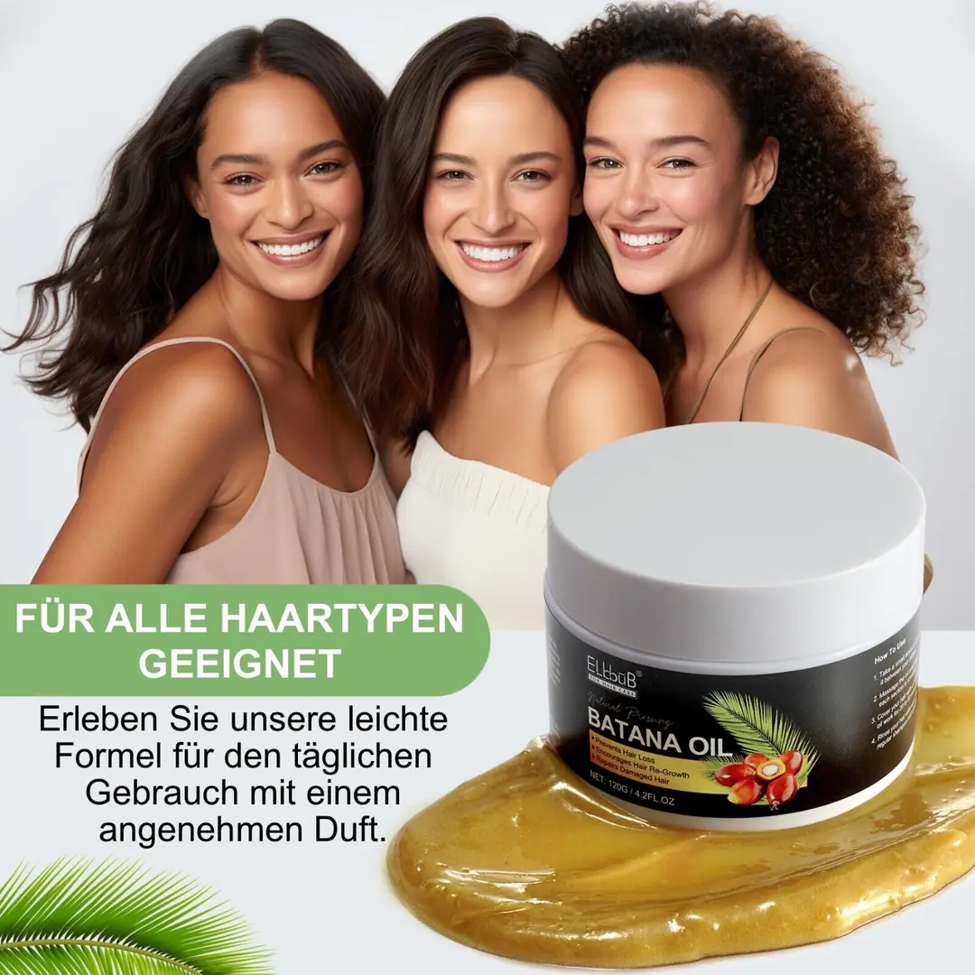 Batana Öl Für Haare – Natürliches Haarwachstumsöl, 120 Ml, Gegen Haarausfall, Für Glanz & Feuchtigkeit