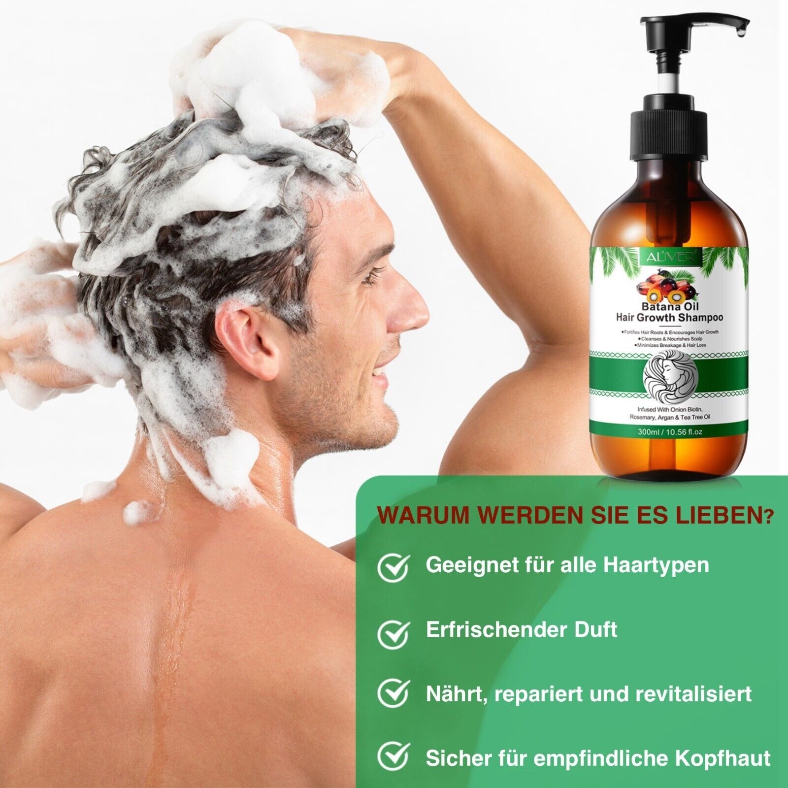 Shampoo mit Batana und Rosmarin Öl