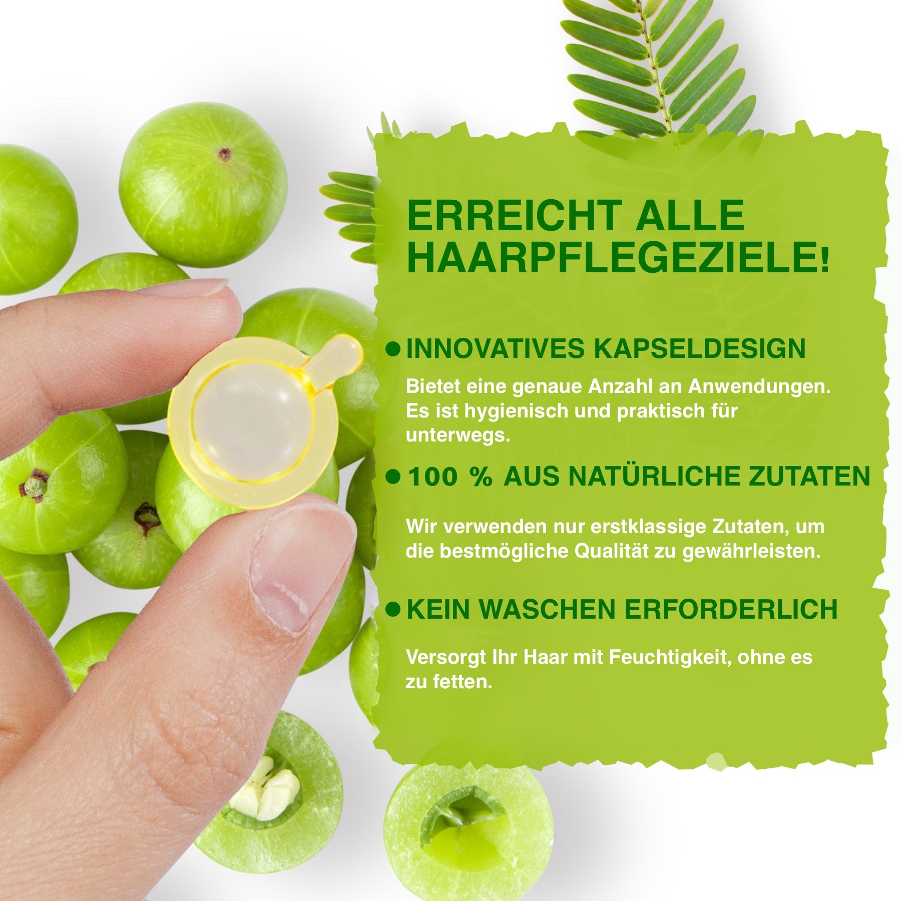 Bio Vegan Haarpflege Amla Öl mit Keratin in Kapseln 