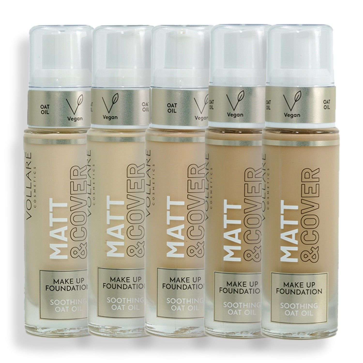 Make Up Foundation flüssige langanhaltende 24h vegane Naturkosmetik mit Pumpe